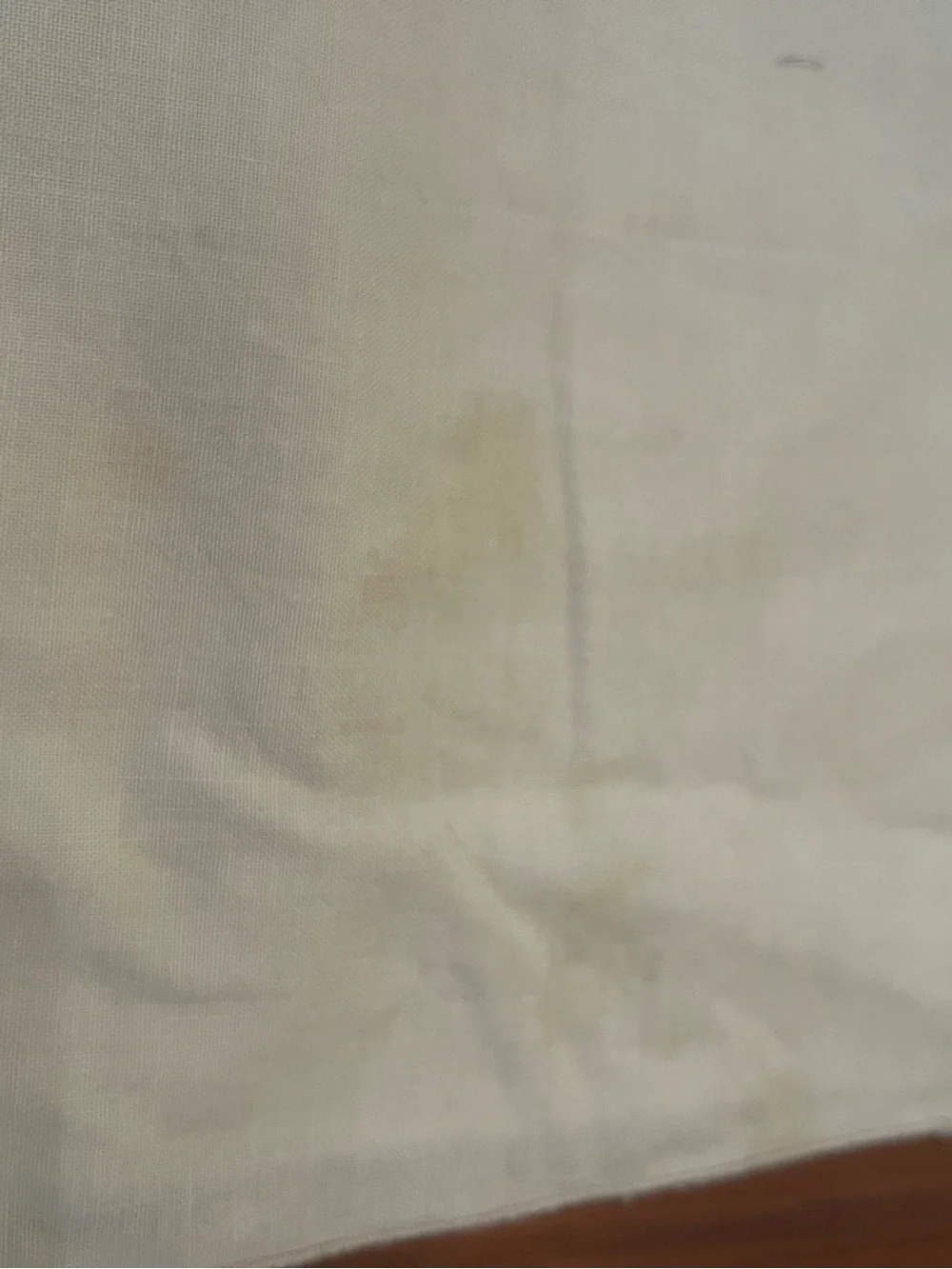 Vintage Italian Cotton Embroidered Crochet Beige Tablecloth 63” x120”